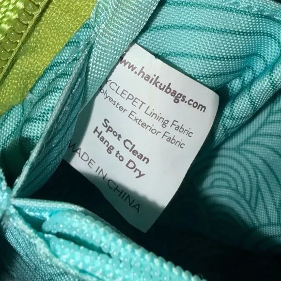 Haiku Green Mini Convertible Crossbody Shoulder Bag Purse Embroidered - Picture 9 of 9